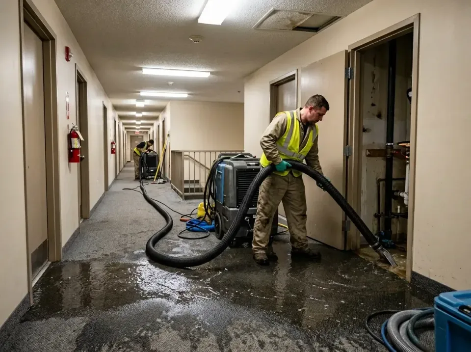 multi-unit-apartment-hallway-f-005 — frequently asked questions, Emergency Burst Pipe Water Extraction & Removal in Rio Hond…